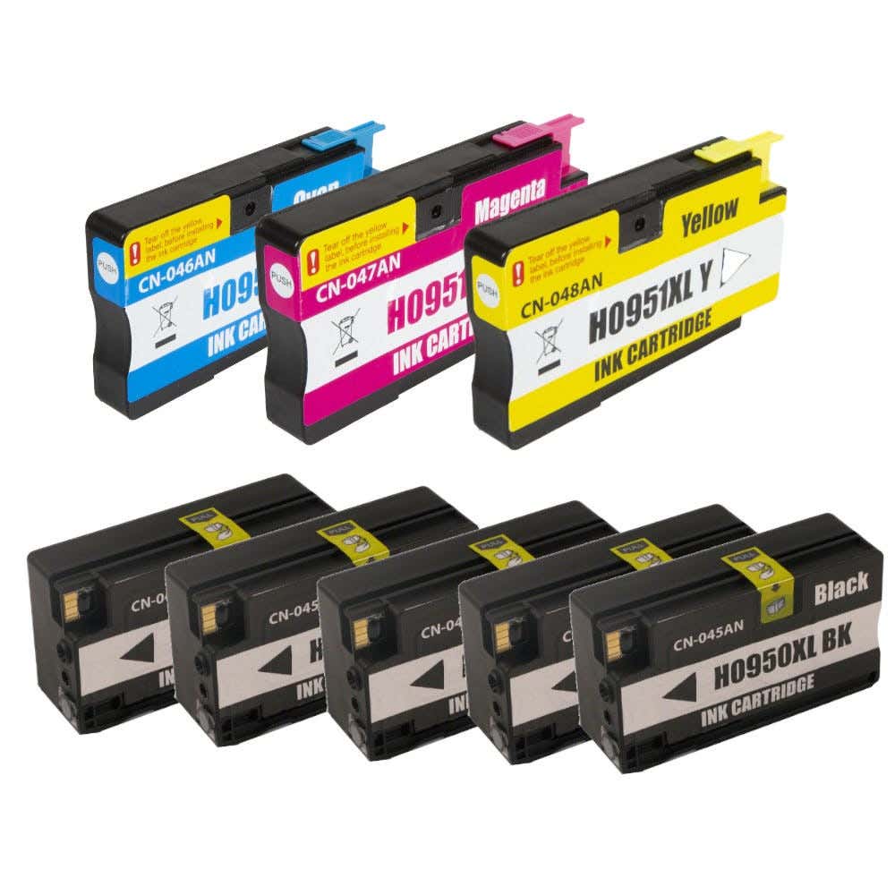HP 950XL & 951XL Remanufactured High Yield Ink Cartridge 8-Pack